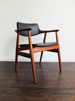 Teak Leather Desk Chair Denmark