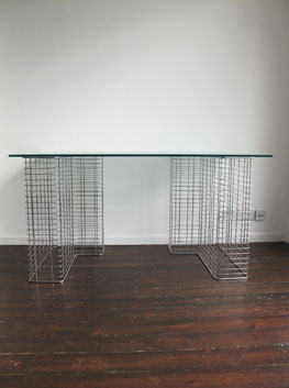 Vintage outlet glass desk